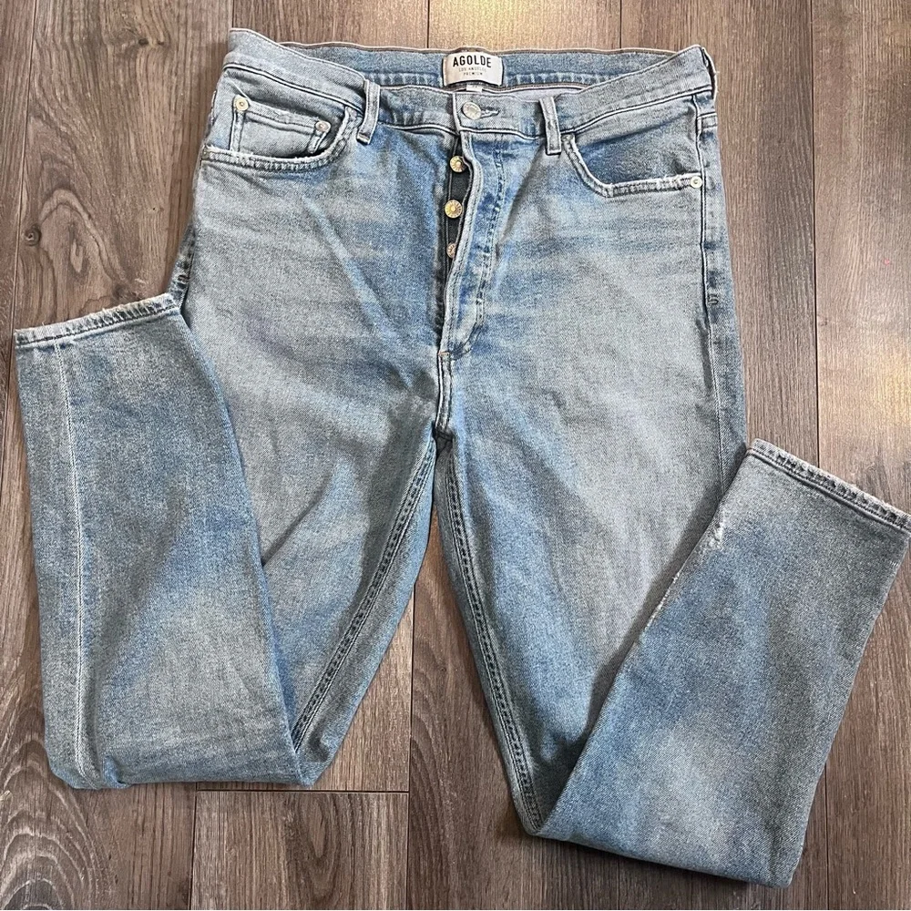 AGOLDE Nico High Rise Slim Jeans In Color Embark Size 31